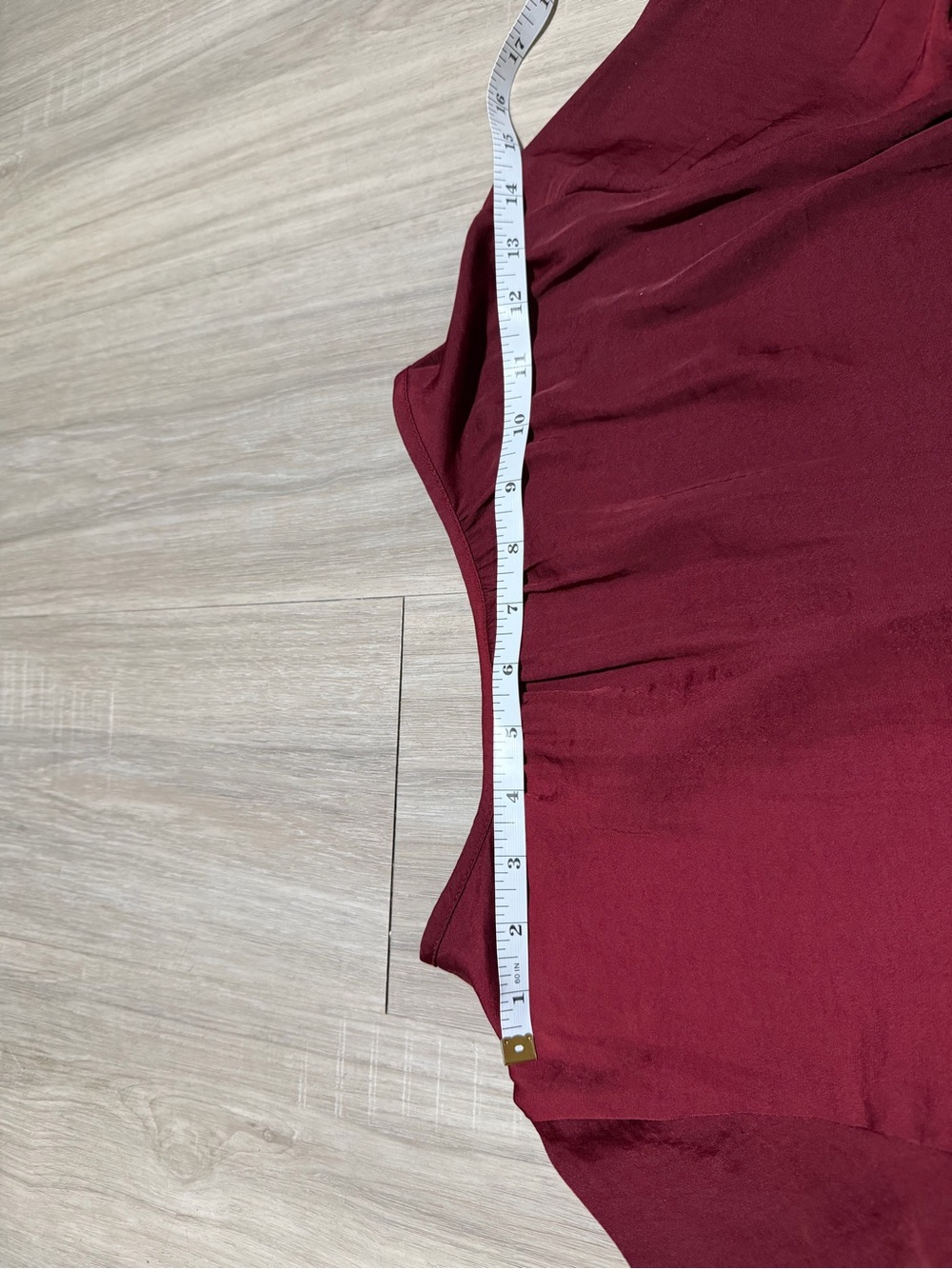 A New Day Burgundy Button Front Blouse Size S Long Sleeve Workwear Top - Picture 10 of 10